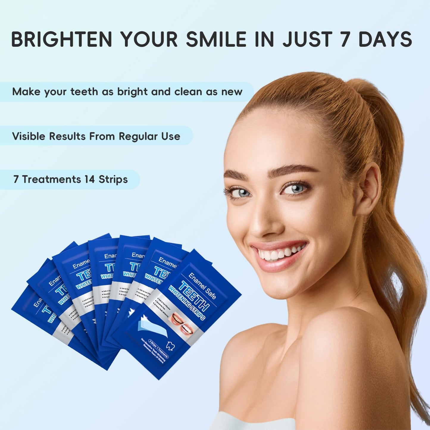 Shodu Professional Teeth Whitening Strips – Enamel-Safe, Sensitive-Friendly, Deep Stain Removal (7 Treatments, 14 Strips)