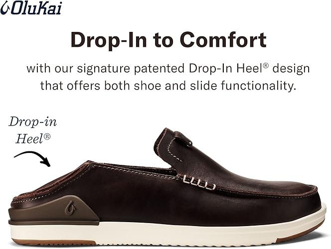 OLUKAI Kakaha Men’s Slip-On Leather Shoes – Comfort, Style & Versatile Wear