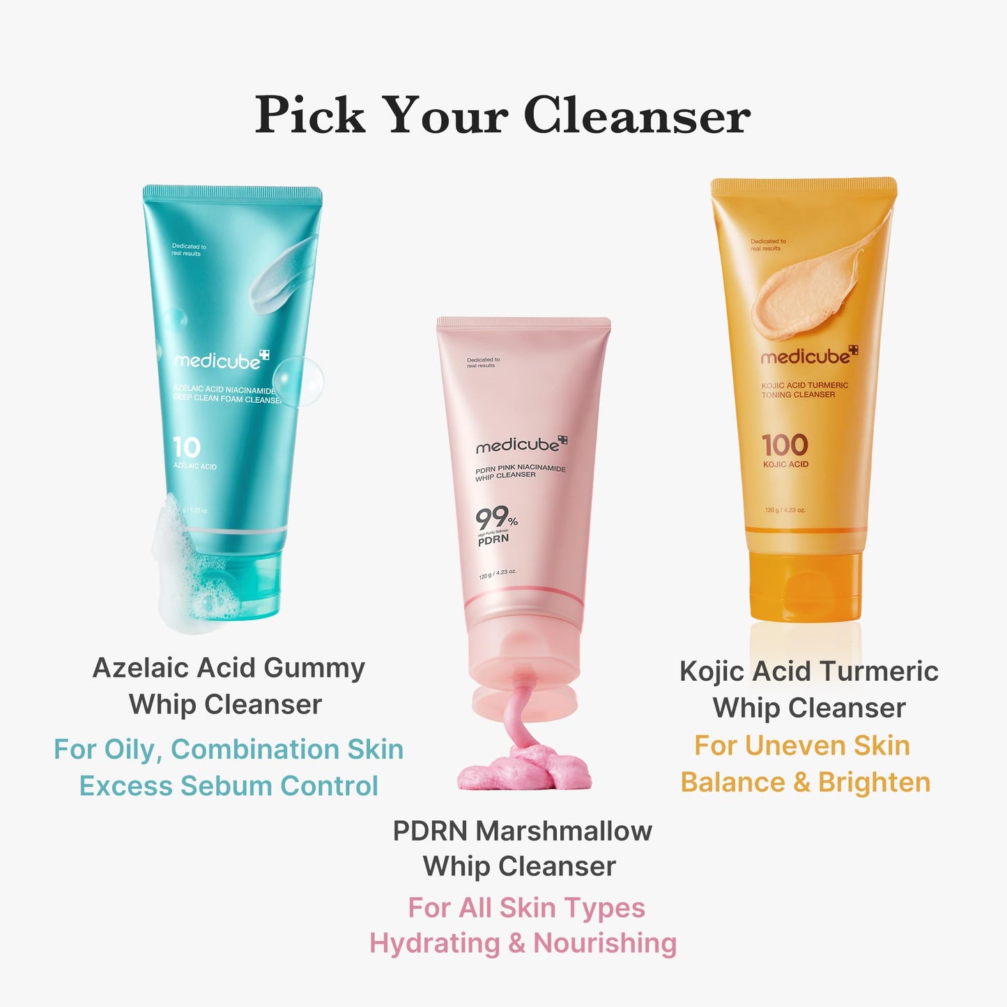 Medicube PDRN Marshmallow Whip Cleanser – Korean Hydrating Foam Face Wash with Niacinamide & Hyaluronic Acid for Pore Care, Uneven Skin Tone & Radiant Glow (143g)