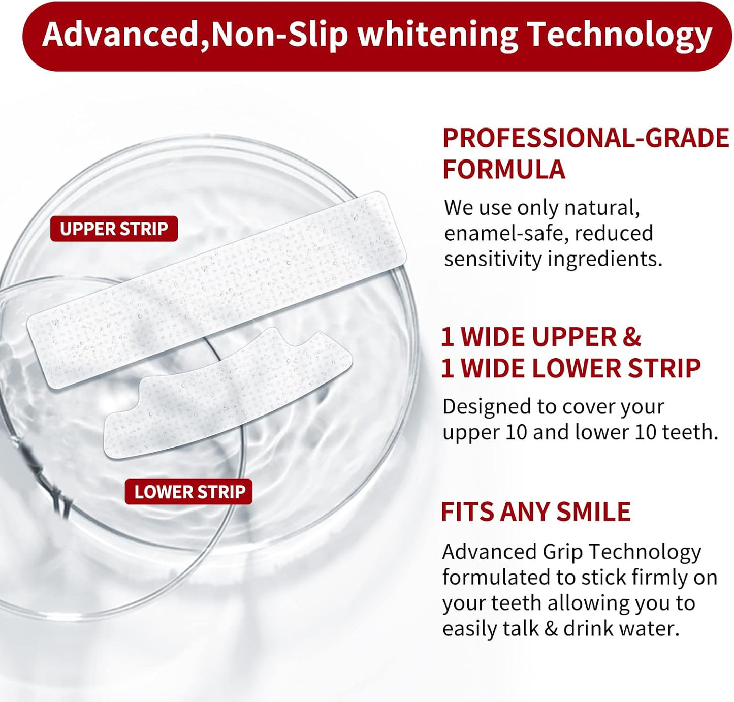 ECTEST Teeth Whitening Strips for Sensitive Teeth – Professional Coconut Flavor Whitening Kit, 14-Day Treatment (28 Strips)