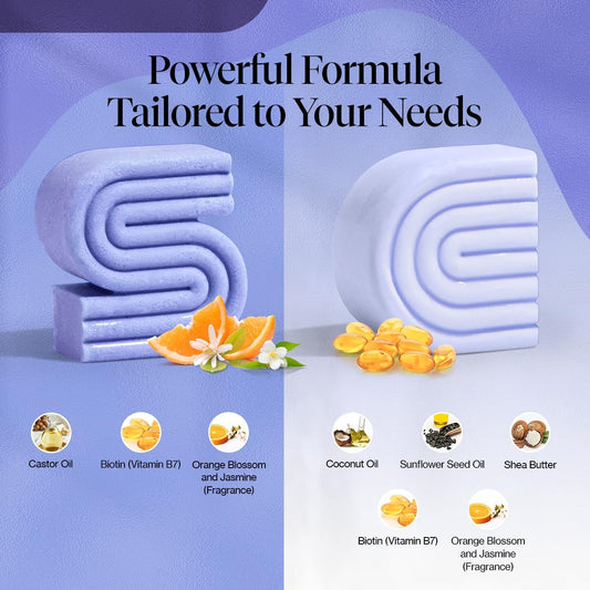 Kitsch Purple Shampoo & Conditioner Bar Set | Biotin-Enriched Toning for Blonde, Gray & Color-Treated Hair | Vegan & Sulfate-Free (Made in USA)