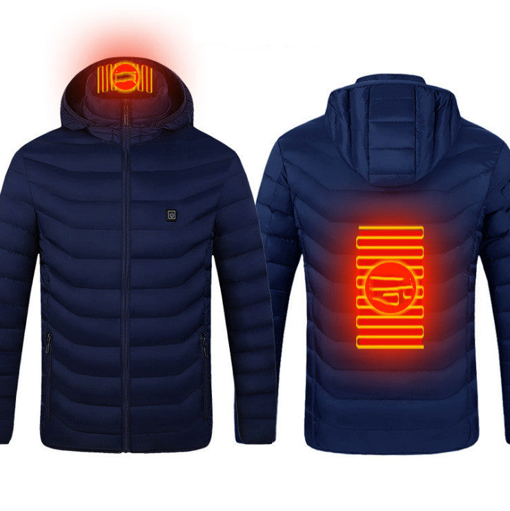 New Heated Jacket Coat USB Electric Jacket Cotton Coat Heater Thermal Clothing Heating Vest Men's Clothes Winter - LUXURY GLOW