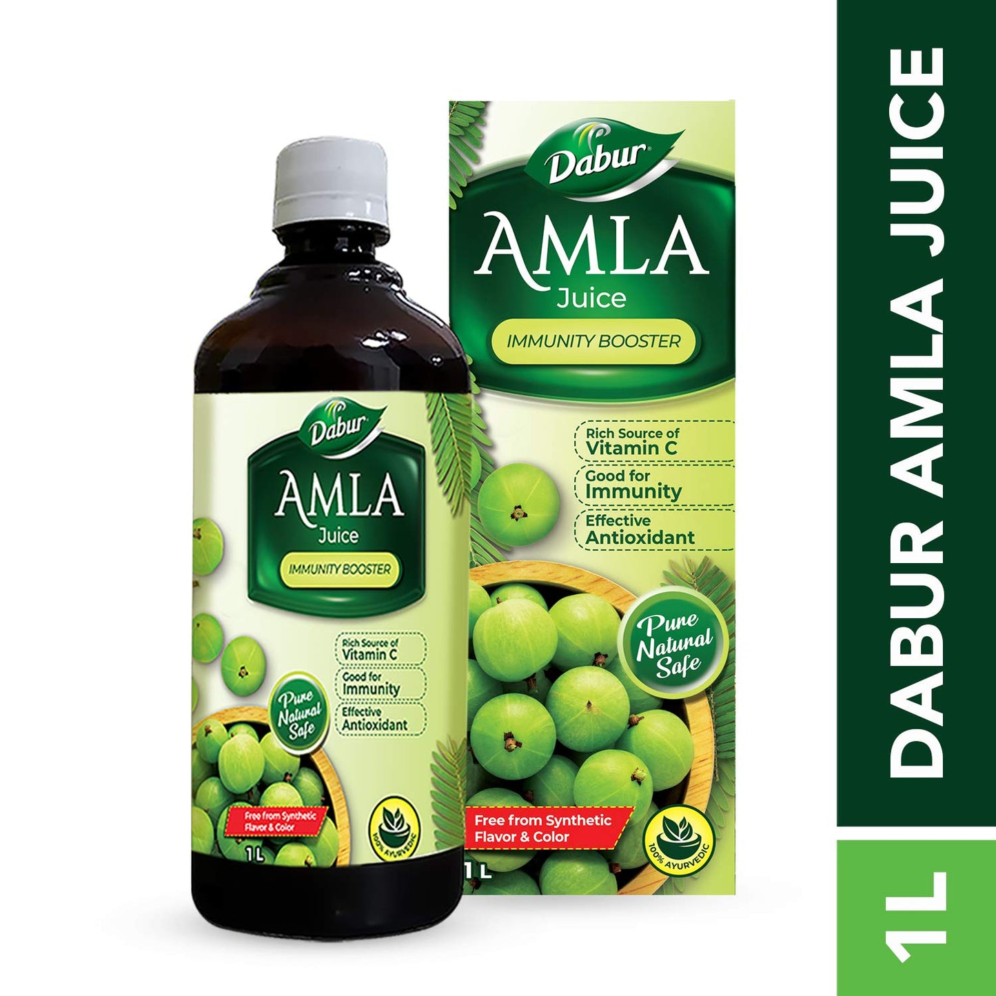 Dabur Aloe Vera Juice - 1L | Ayurvedic Health Juice For Good Skin & Hair Health | Detoxifies & Rejuvenates Skin & Body | Good For Liver & Digestive Health | Immunity Booster