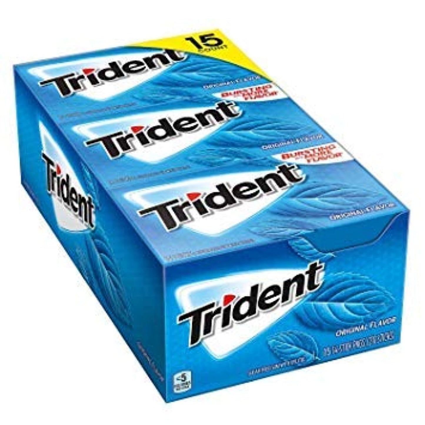 Trident Sugar Free Gum Original Flavour – 14 Count Pack of 12 (Imported, Vegetarian)