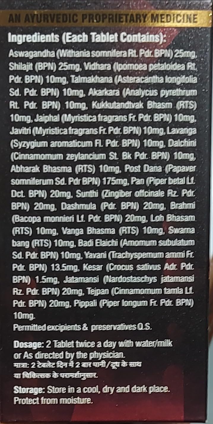 Vyas Vigo-Gem 100 Tablets | Herbal Muscle Builder & Energy Booster for Men & Women