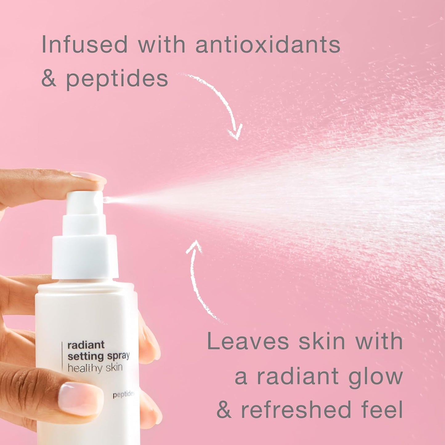 Neutrogena Healthy Skin Radiant Setting Spray – Lightweight Makeup Lock Mist with Antioxidants & Peptides for Hydration & Glow – 3.4 fl oz