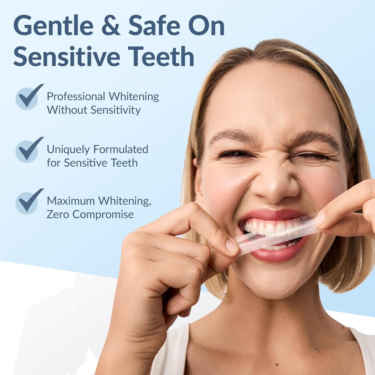 DR.DENT Professional Teeth Whitening Strips – 20 Strips, 10 Treatments Kit | Enamel-Safe, Non-Sensitive, Fast Whitening with Mouth Opener