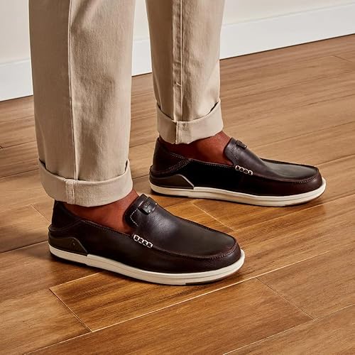 OLUKAI Kakaha Men’s Slip-On Leather Shoes – Comfort, Style & Versatile Wear