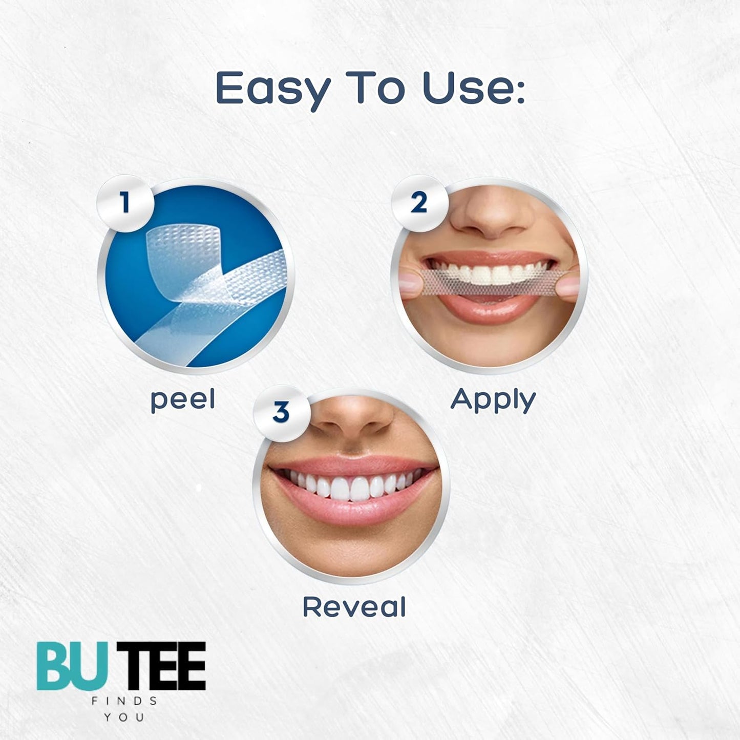 Butee Teeth Whitening Strips – 28 Enamel-Safe Strips (14 Treatments), Fast 30-Minute Results, No Sensitivity, Professional At-Home Whitening Kit