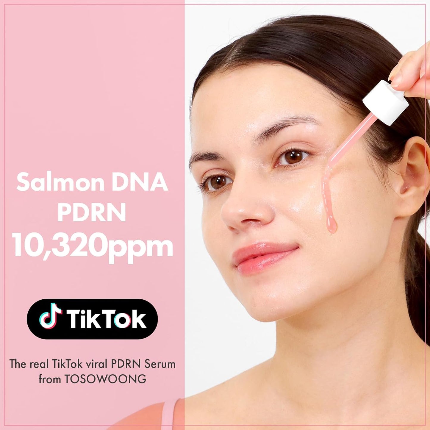 Pink Peptide 12 PDRN Serum with Salmon DNA, 12 Peptides & Niacinamide – Hydrating, Firming & Brightening Korean Skincare (33ml / 1.11 fl.oz.)