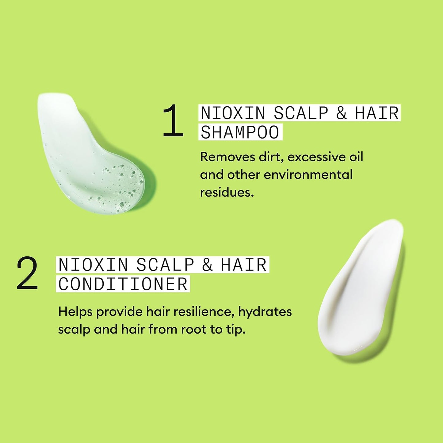 Nioxin Shampoo & Conditioner Liter Duo Set with Pumps – Strengthen & Boost Hair Density for Thinning Hair (Systems 1-4)