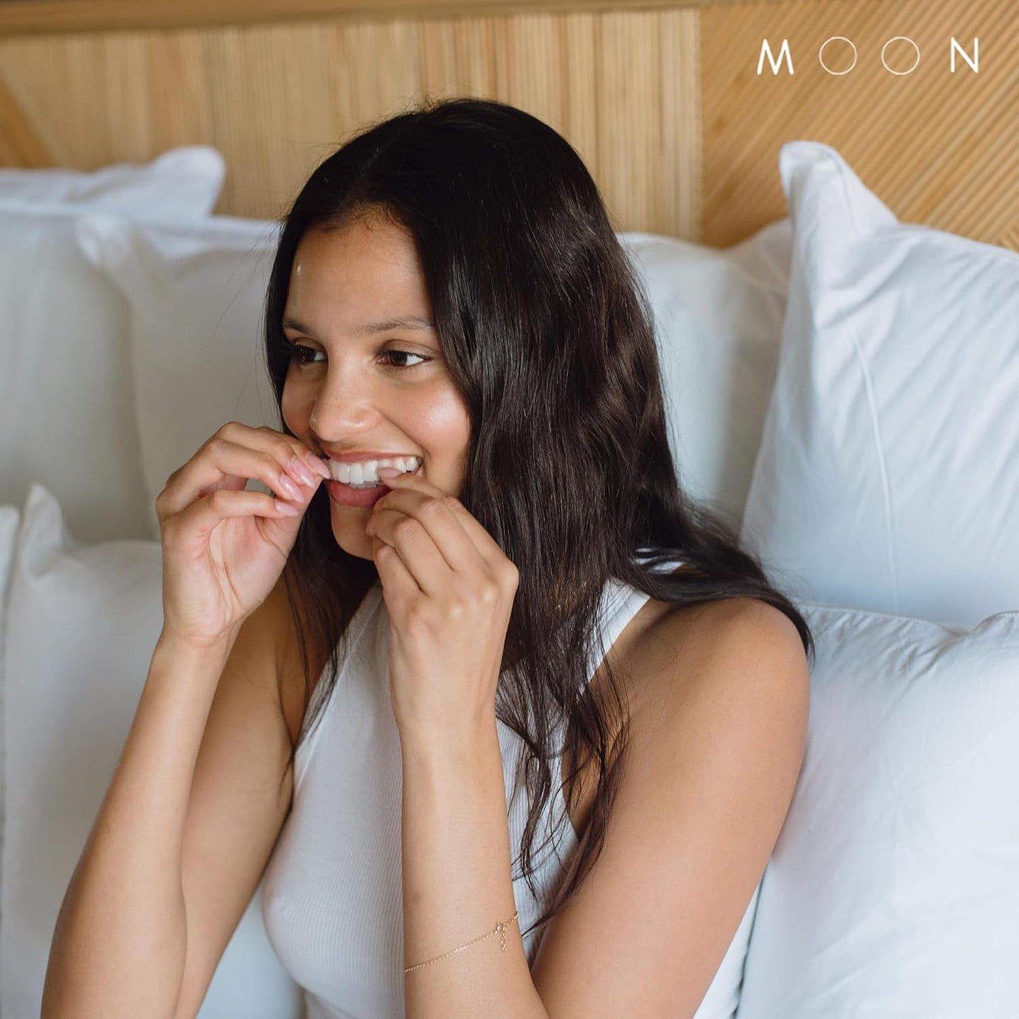 MOON Dissolving Teeth Whitening Strips – 56 Ct | Vegan, Enamel-Safe, Essential Oils Infused, No-Rinse Whitening Kit for Sensitive Teeth & Travel Oral Care