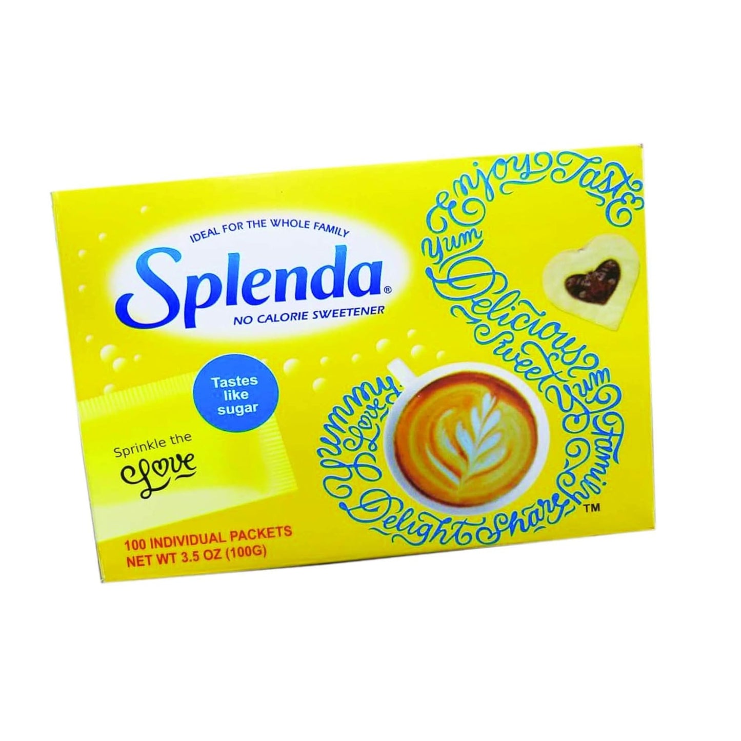 Splenda No Calorie Sweetener Sachets – Zero Calorie Sugar Substitute, 100 Pack Imported