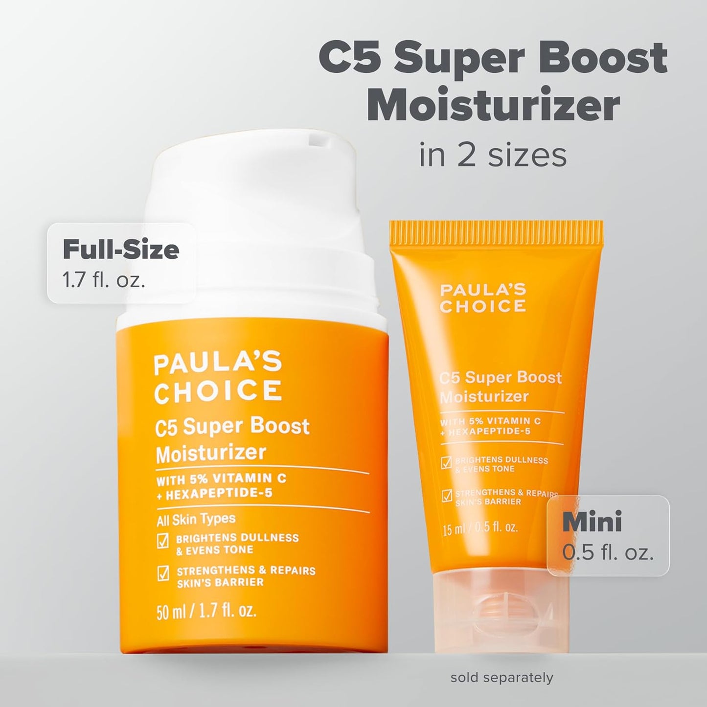 Paula's Choice C5 Super Boost Moisturizer – 5% Vitamin C & Squalane, Brightening Daily Face Lotion