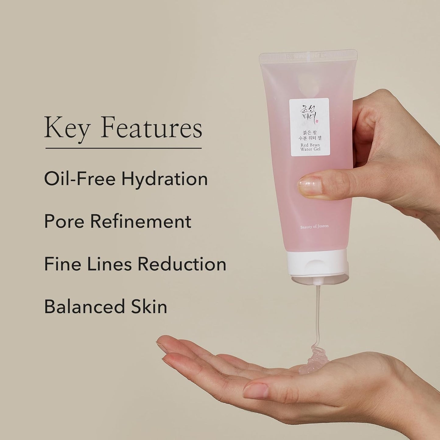 Beauty of Joseon Red Bean Water Gel – Hydrating Peptide Moisturizer for Acne-Prone & Dry Skin | Lightweight Korean Face Gel for Men & Women (100ml / 3.38 fl.oz)