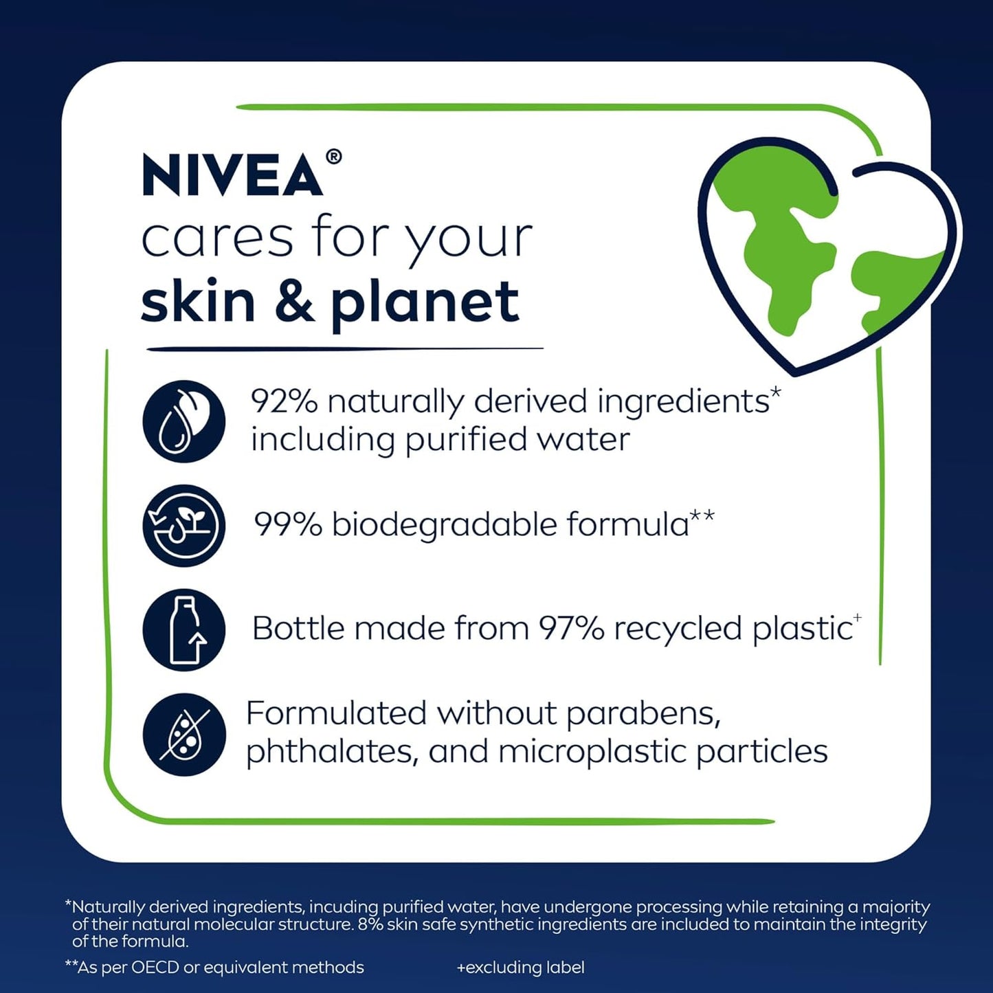 NIVEA Men Active Clean Body Wash with Natural Charcoal – 3-in-1 Face, Hair & Body Cleanser, Long-Lasting Scent, Pack of 3 (16.9 fl oz Each)