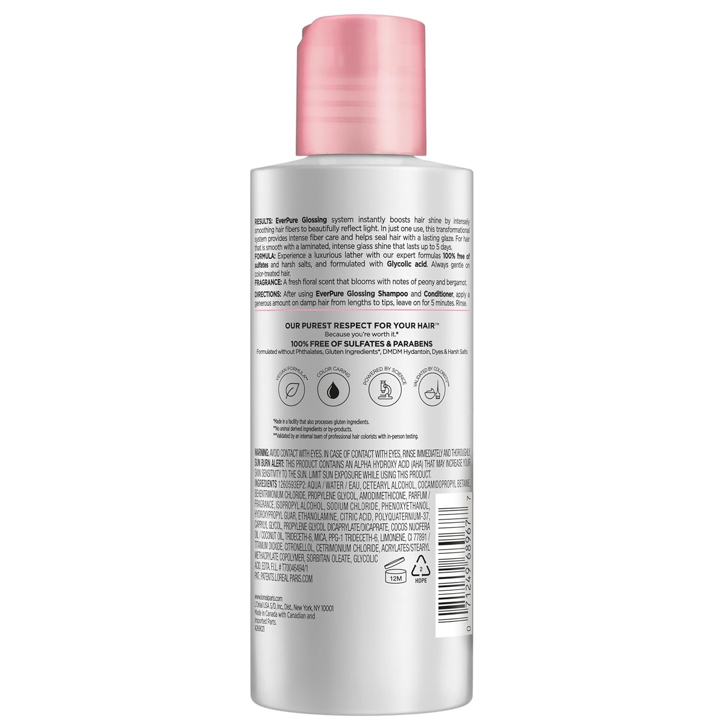 L'Oreal Paris EverPure Glossing Lamination Hair Mask with Glycolic Acid – 5.1 fl oz