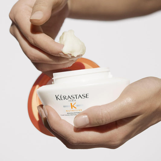 Kérastase Nutritive Masquintense Mask – Deep Nourishment for Fine to Medium Dry Hair with Plant Proteins & Niacinamide – 6.8 fl oz