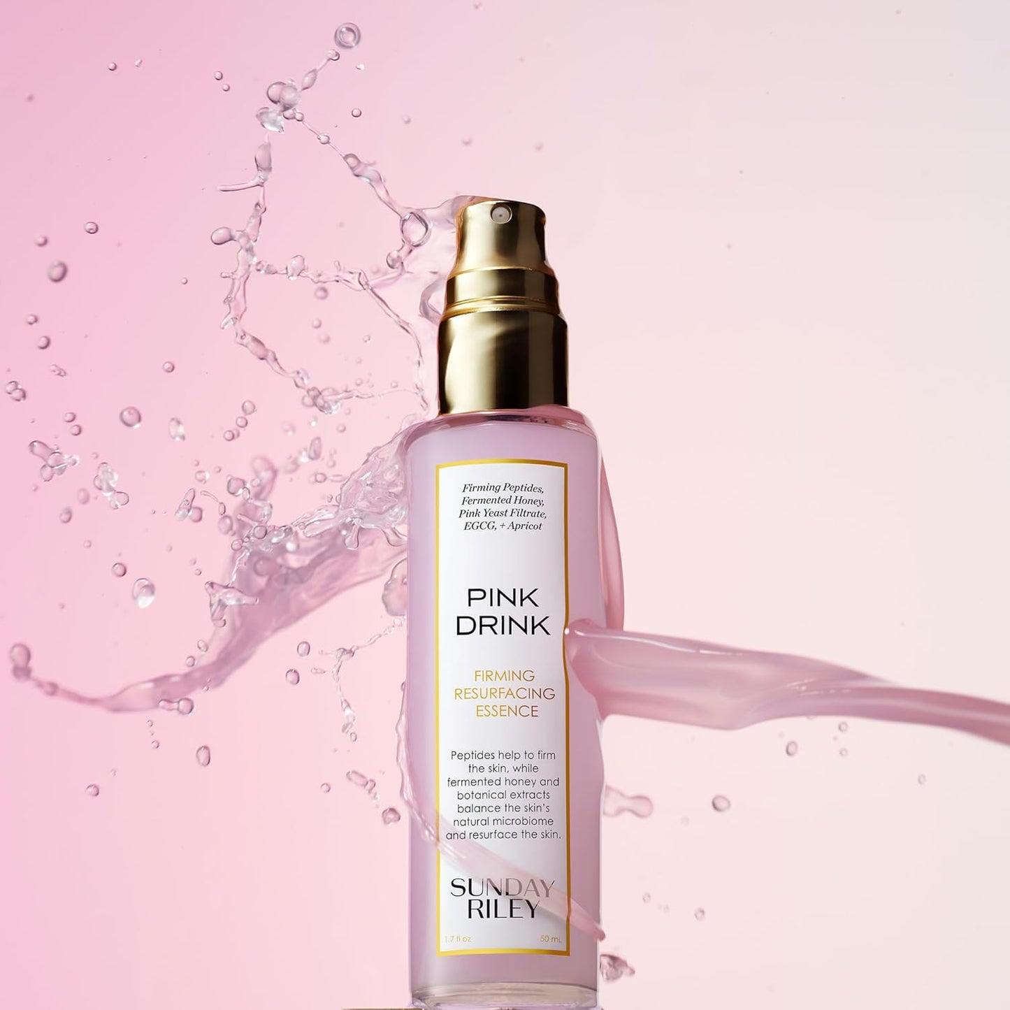 Sunday Riley Pink Drink Firming Resurfacing Essence Mist – Peptide-Infused Face Spray with Fermented Honey, Prebiotics & Green Tea Antioxidants – Clean, Vegan Skincare – 1.7 fl oz