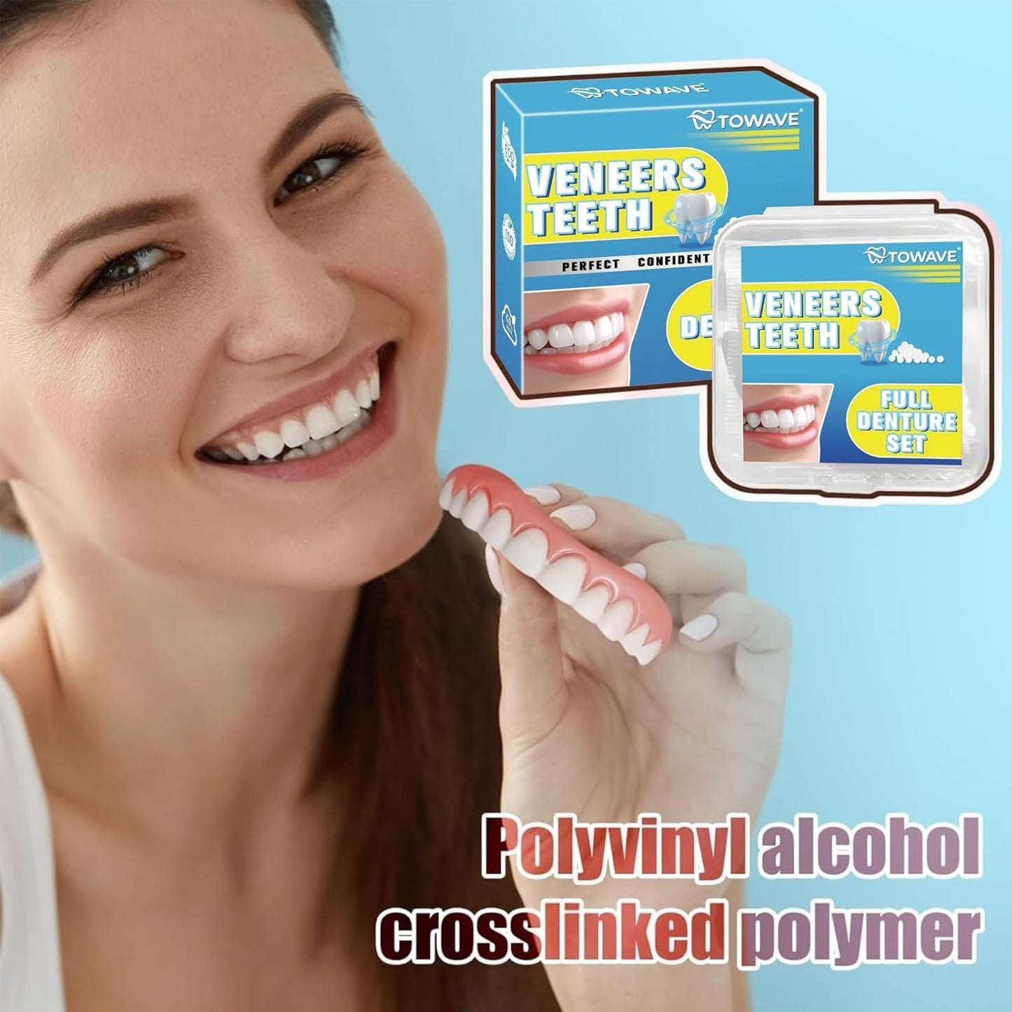Veneers Teeth for Women & Men – Natural Tooth Replacement Kit, Comfortable & Reusable