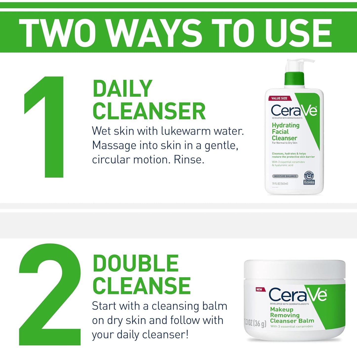 CeraVe Hydrating Facial Cleanser with Hyaluronic Acid & Ceramides | Moisturizing Face Wash for Normal to Dry Skin | 16oz, Fragrance-Free