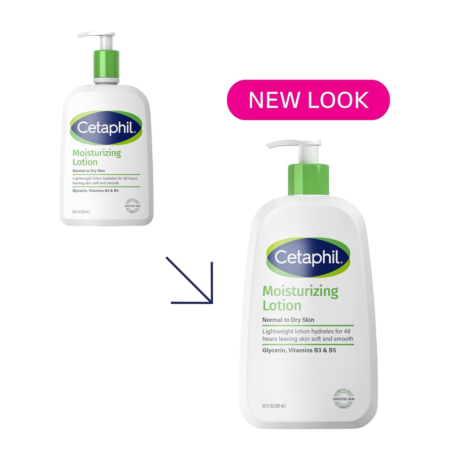 Cetaphil Moisturizing Lotion for Face & Body – Hydrating Lotion for All Skin Types, Sensitive Skin Safe, Fragrance-Free & Non-Comedogenic, 20oz