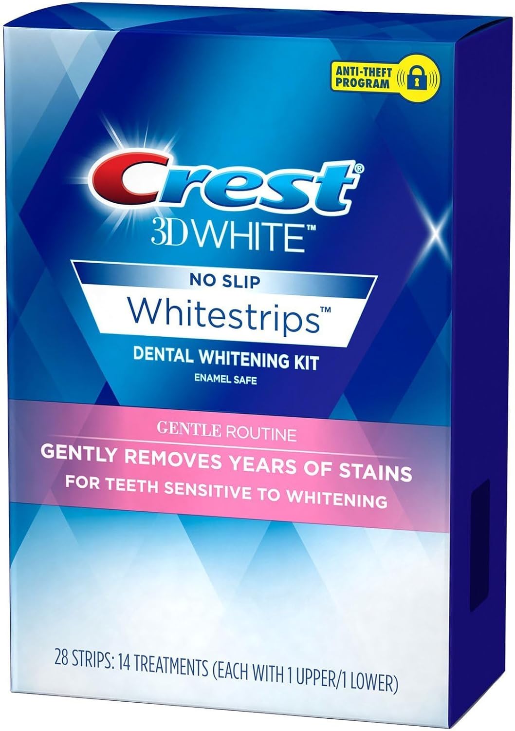 Crest 3D Whitestrips for Sensitive Teeth – Professional Teeth Whitening Kit, 28 Strips (14-Day Treatment)
