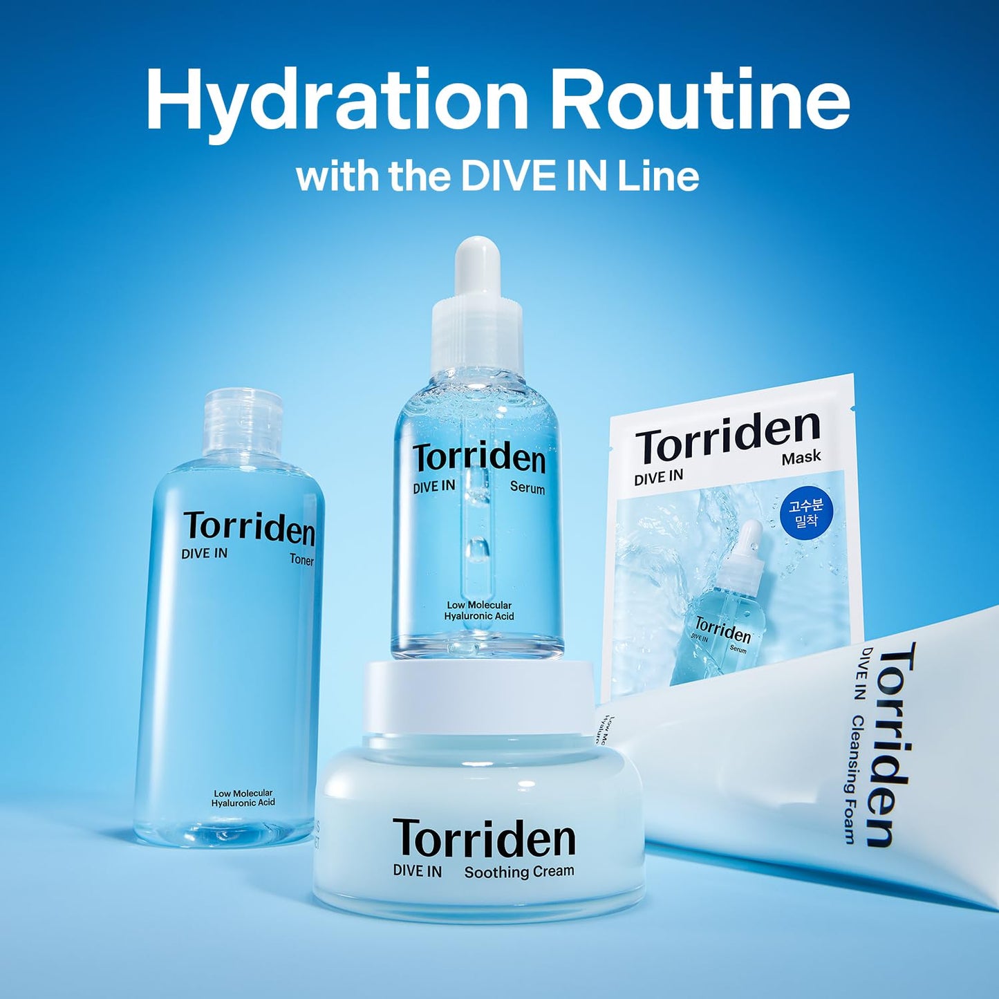 Torriden DIVE-IN Hyaluronic Acid Serum 50ml – 5D Complex for Deep Hydration, Plump & Soothing Korean Skincare