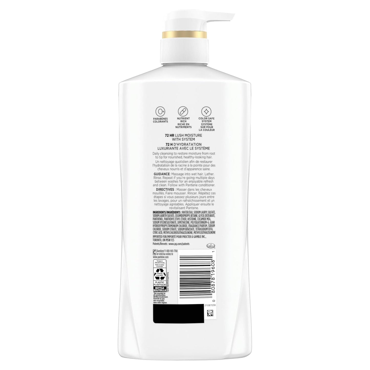 Pantene Daily Moisture Renewal Shampoo & Conditioner Set + Miracle Rescue Shot – 72-Hour Hydration & Softness for All Hair Types (52.8 oz)