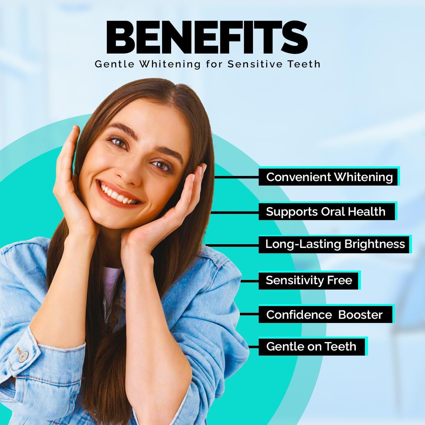 Ollie Teeth Whitening Strips – 28 PCs, 14 Treatments | Enamel-Safe, Non-Sensitive, Long-Lasting Results