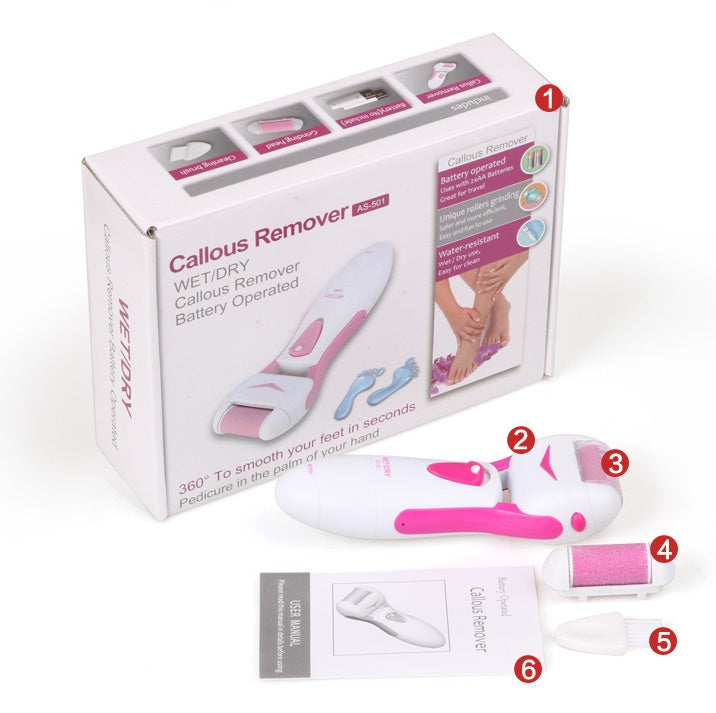 Removedor de callos eléctrico portátil LuxuryGlow: herramienta para el cuidado de la piel muerta y los talones