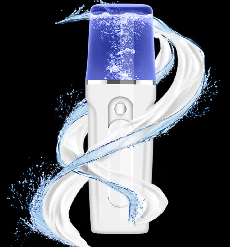 Vaporizador facial LuxuryGlow Nano Mist con cargador USB: hidratante portátil para la piel