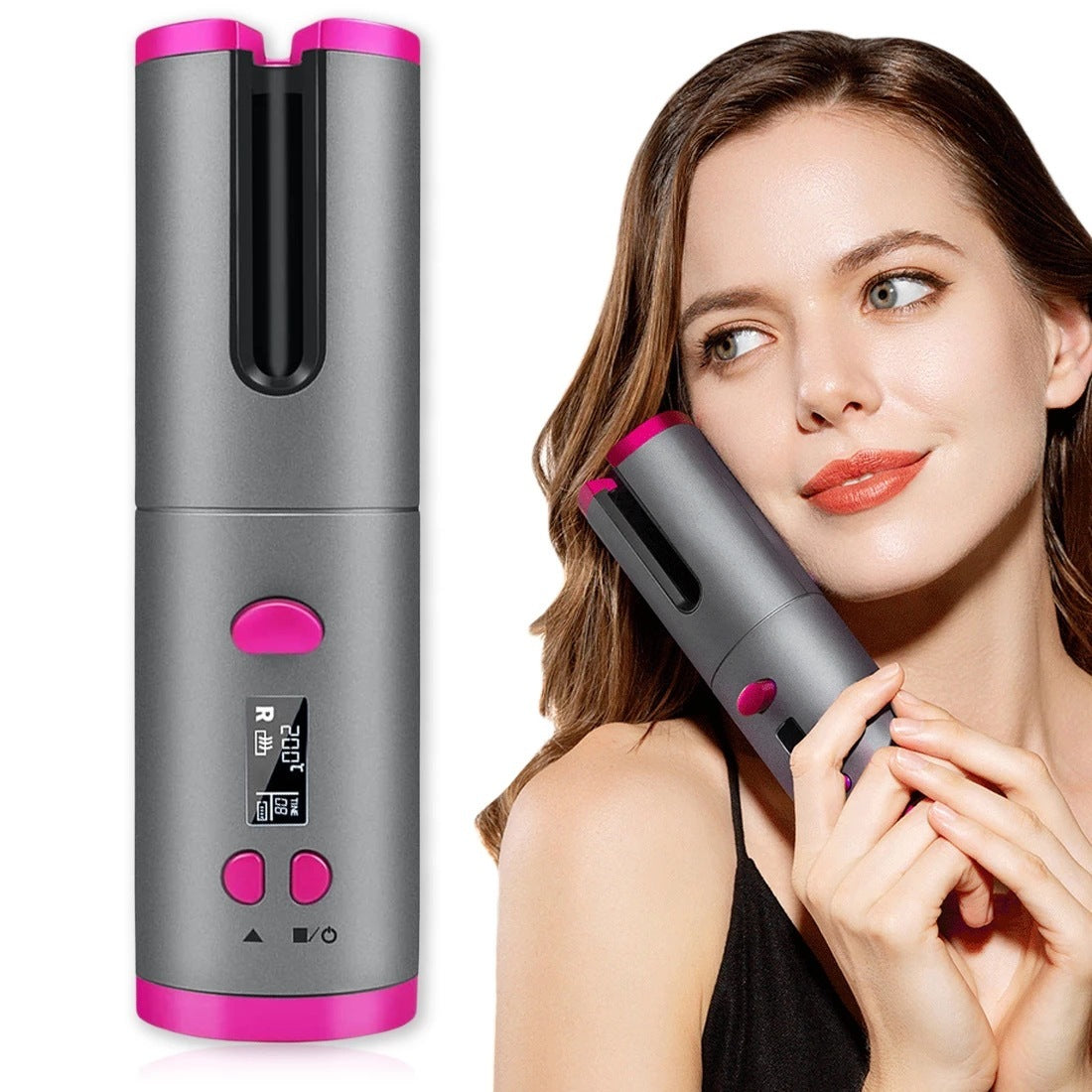 Benice Wireless Automatic Hair Curler – Cordless Rechargeable Rotating Iron