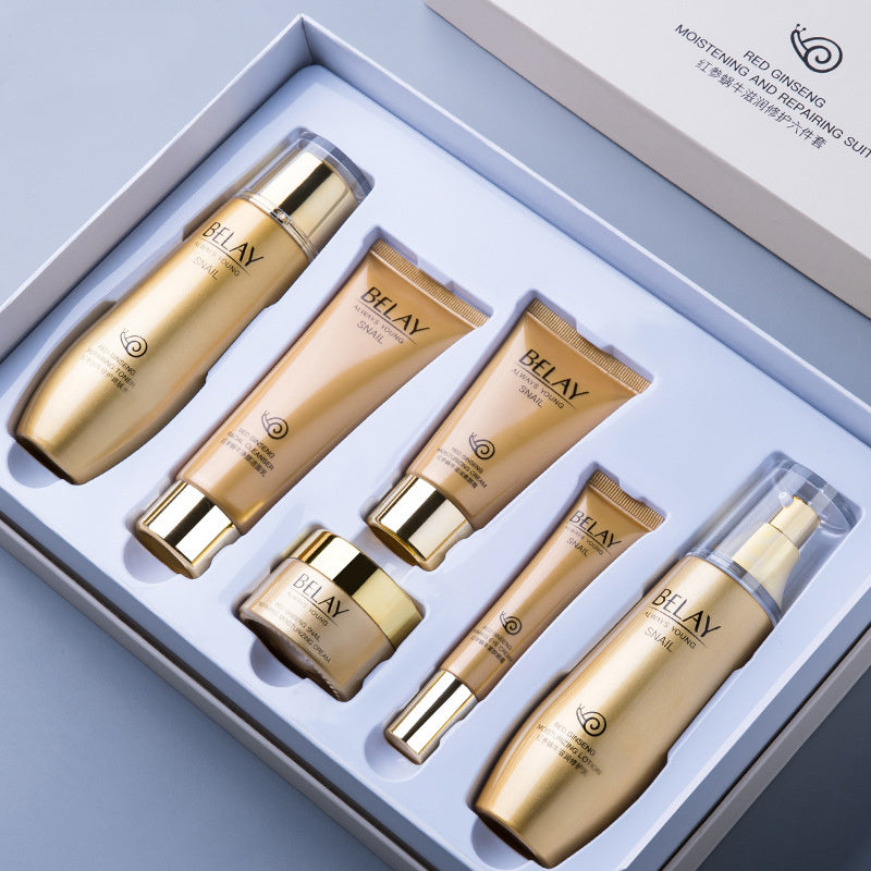 BELAY 6-Piece Hydrating Facial Skincare Set with Hyaluronic Acid – Pomegranate & Avocado