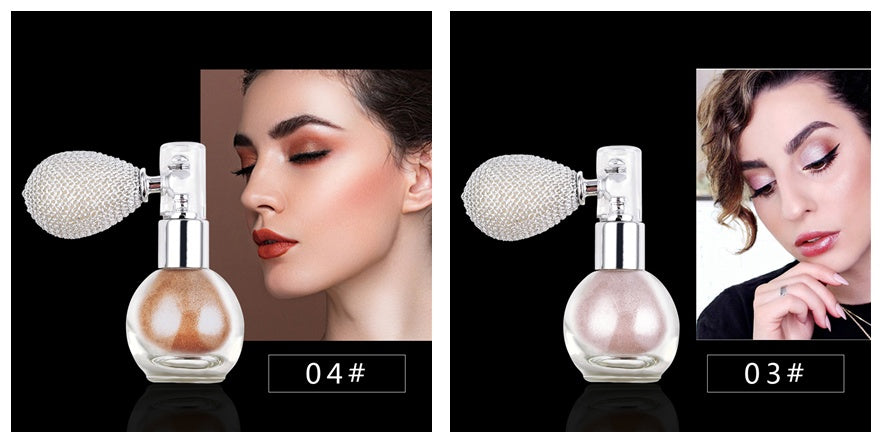 Iluminador en aerosol con brillo TEAYASON: polvos brillantes para rostro y cuerpo