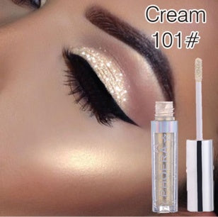 Sombra de ojos líquida con brillo y brillo PHOERA – Brillo metálico 3D, 12 colores
