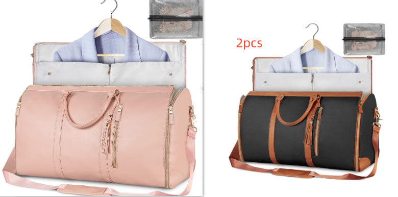 Large Capacity Travel Duffle Bag Women's Handbag Folding Suit Bag Waterproof Clothes Totes - LUXURY GLOW