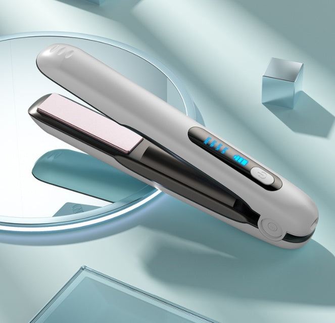 Plancha y rizador de pelo inalámbrico LuxuryGlow: 2 en 1 con USB