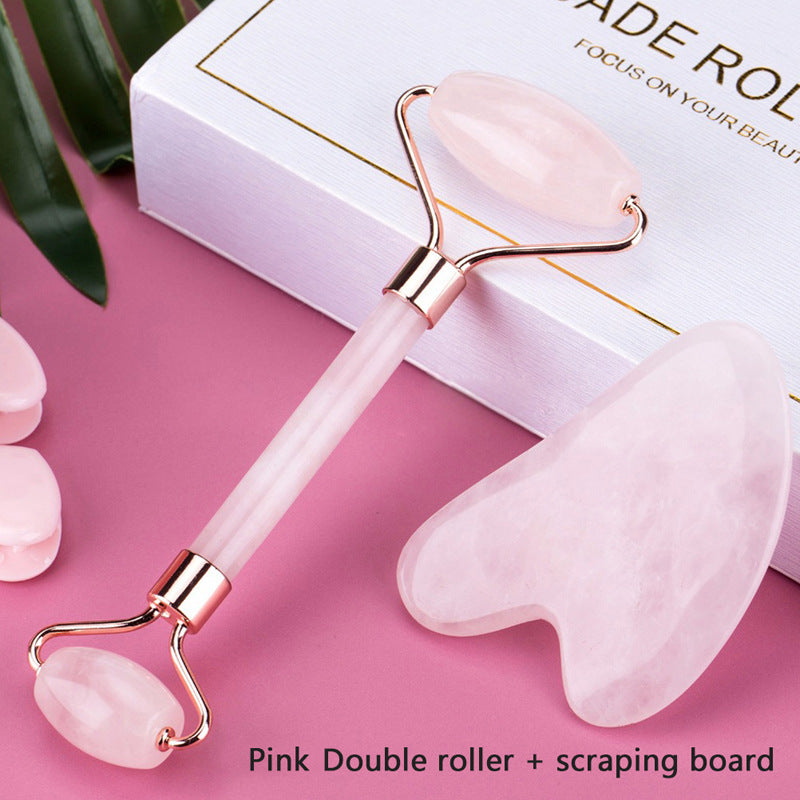 LuxuryGlow Gua Sha Face Lifting Tool Set – Anti-Wrinkle Resin Massage Roller
