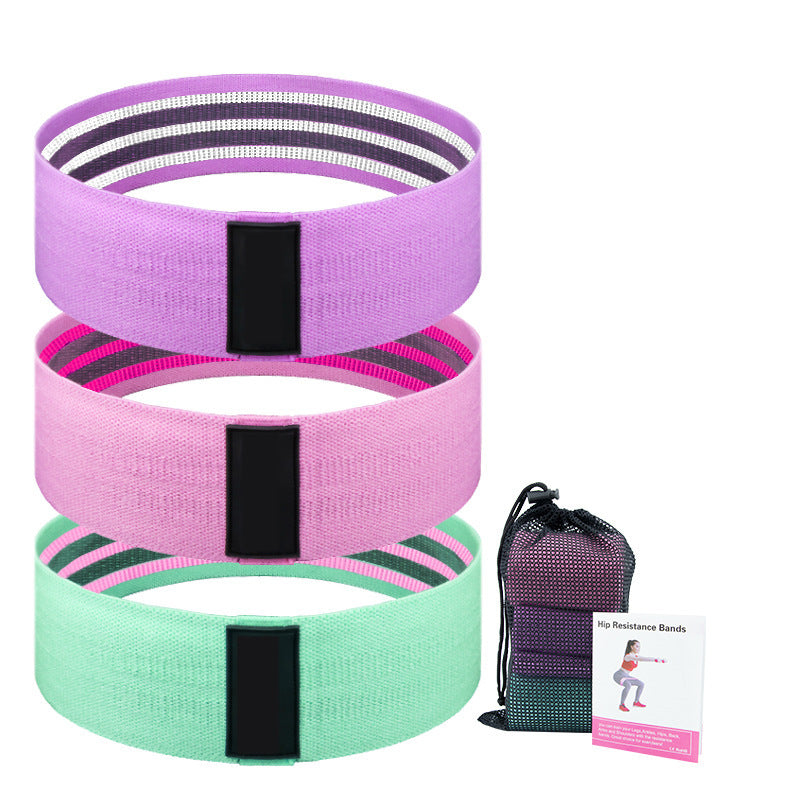 LuxuryGlow Fabric Resistance Bands Set – Non-Slip Booty Bands for Glutes & Legs
