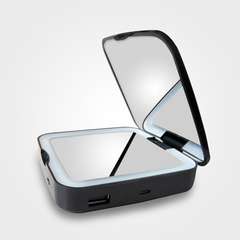 LuxuryGlow Rechargeable LED Makeup Mirror with 4X Magnification & 3 Light Modes