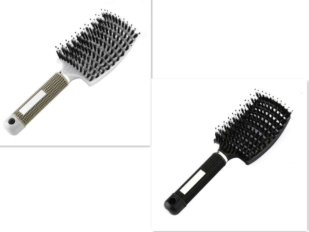 Cepillo desenredante antienredos LuxuryGlow: masajeador del cuero cabelludo y peine de cerdas para mujeres