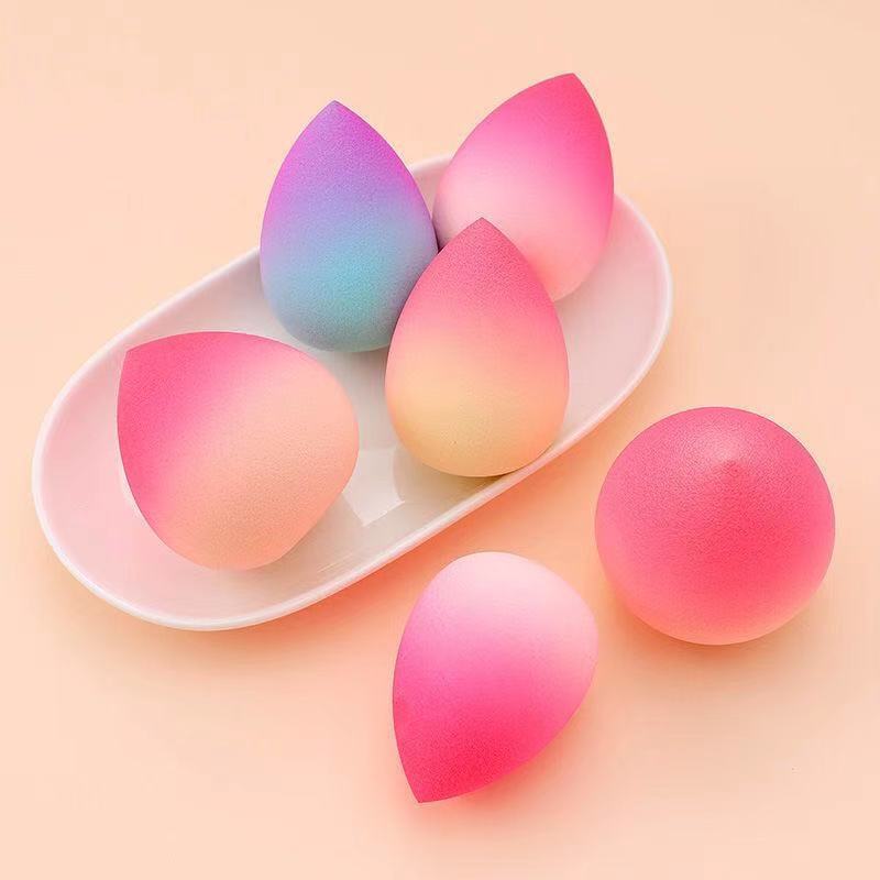 LuxuryGlow Super Soft Peach Makeup Sponge with Drying Rack – Wet & Dry Use