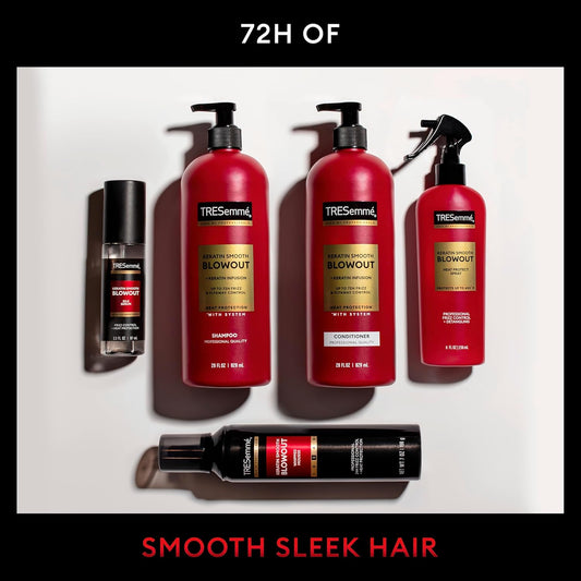 TRESemmé Keratin Smooth Shampoo 4 Pack – Frizz Control & Sleek Hair, 28 fl oz Each