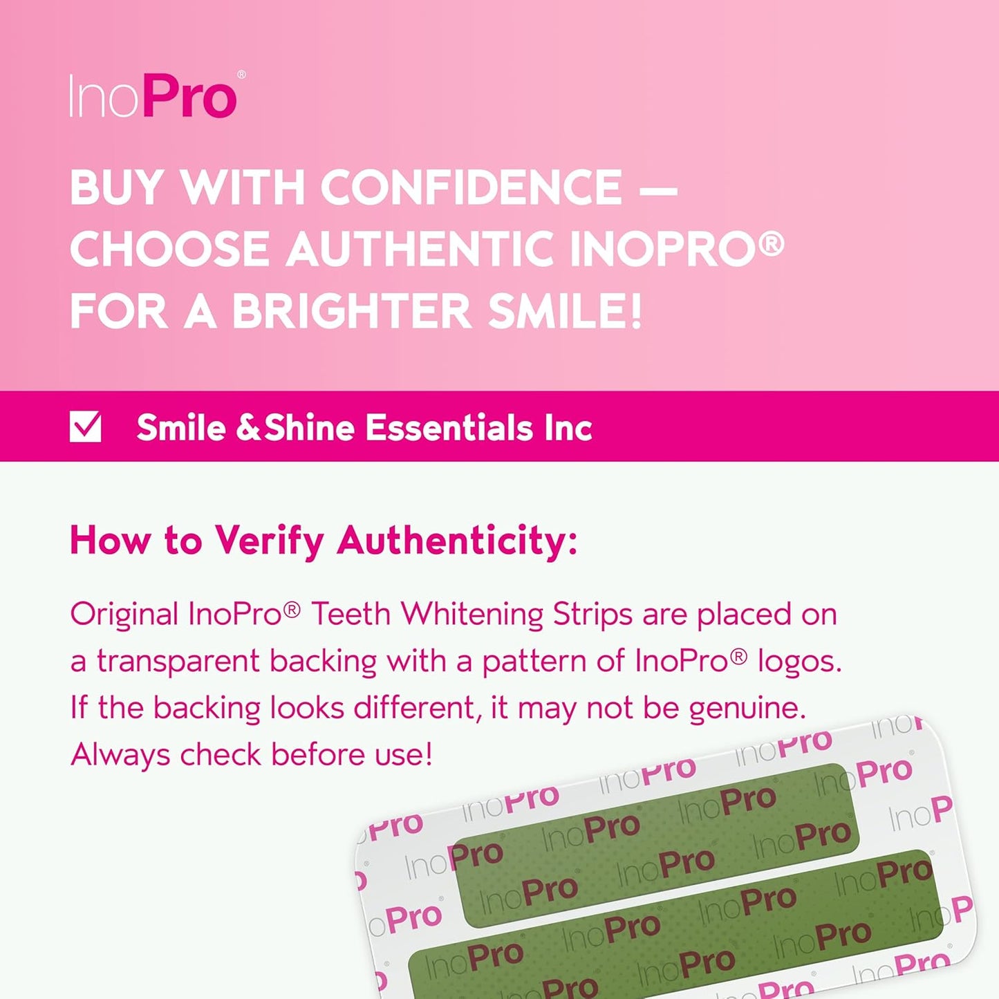 InoPro Green Teeth Whitening Strips – 14-Day Kit (28 Strips) | Peroxide-Free, Enamel Safe, Natural Stain Removal with Coconut Mint Flavor