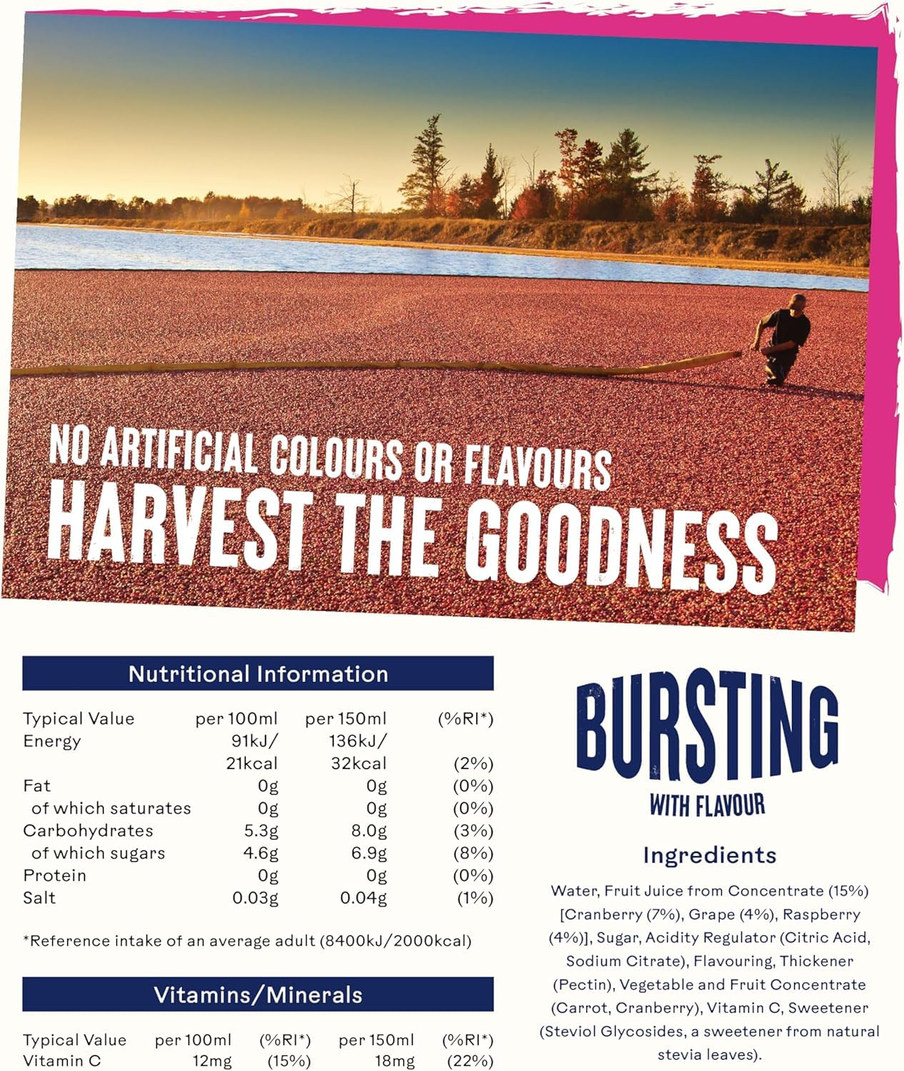 Ocean Spray Cranberry & Raspberry Juice Drink – Refreshing Blend with Vitamin C & Antioxidants (1L, Imported USA)