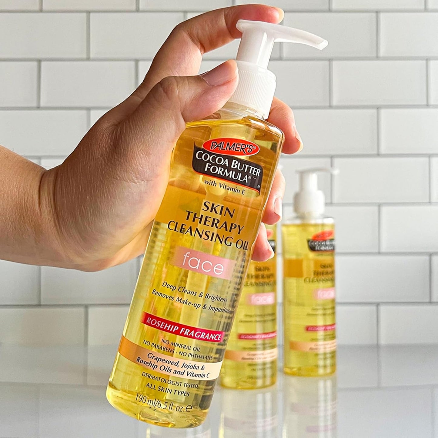 Palmer's Cocoa Butter Skin Therapy Cleansing Oil – Makeup Remover with Rosehip & Vitamin C, 6.5 oz