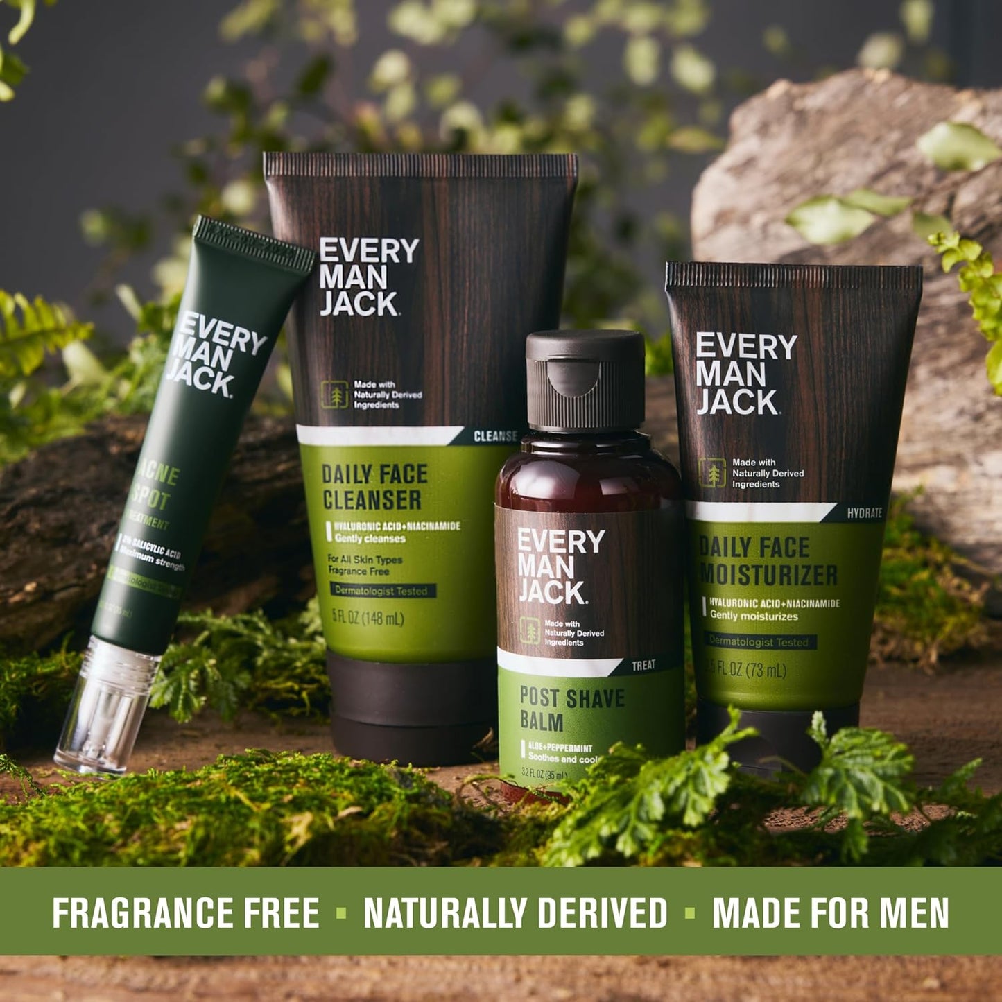 Every Man Jack Daily Face Wash & Lotion Set – Hydrating & Reviving Skincare for Men | 2-Pack with Hyaluronic Acid & Aloe Vera