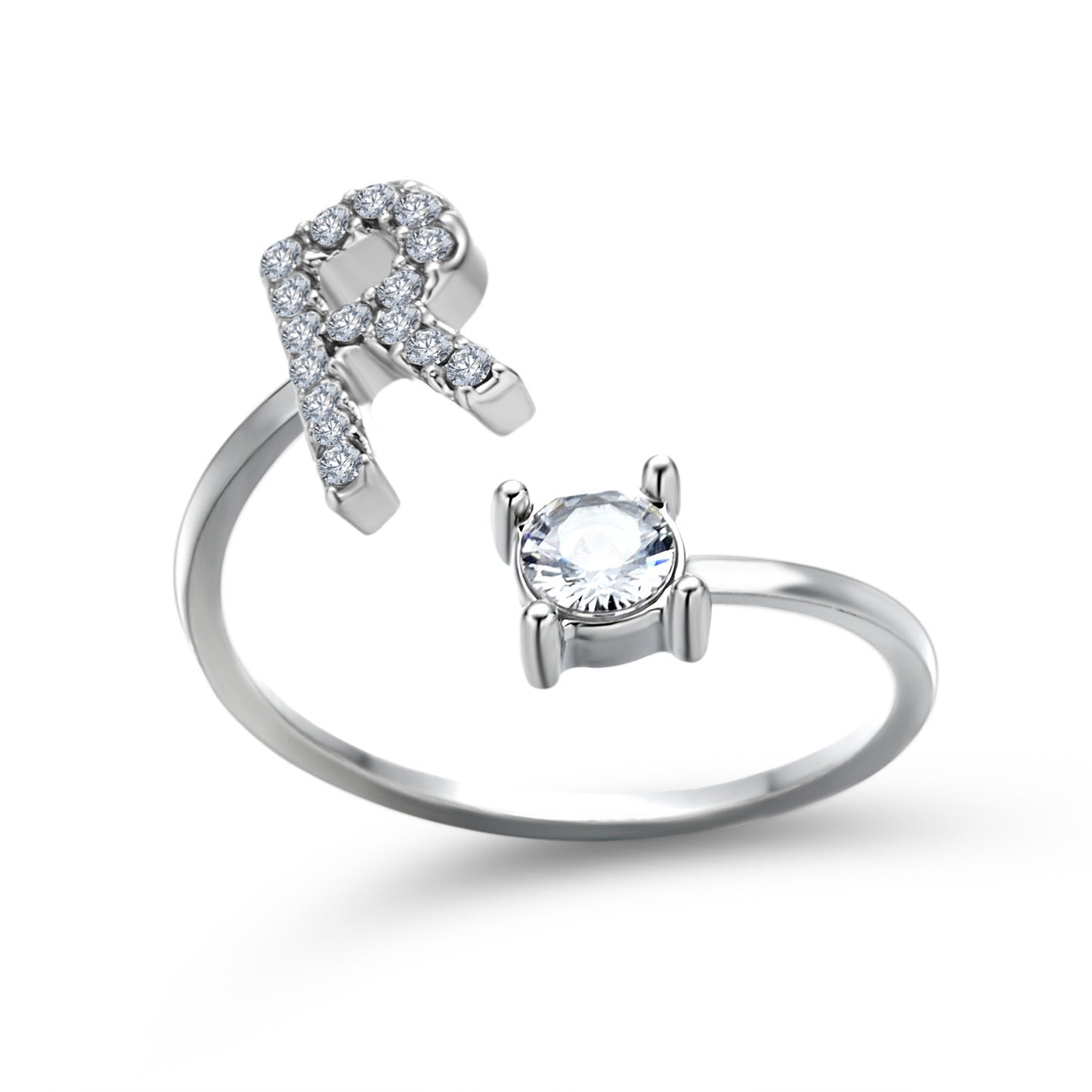 New Design Adjustable 26 Initial Letter Ring Fashion Jewelry For Women Simple Elegant Jewelry - LUXURY GLOW