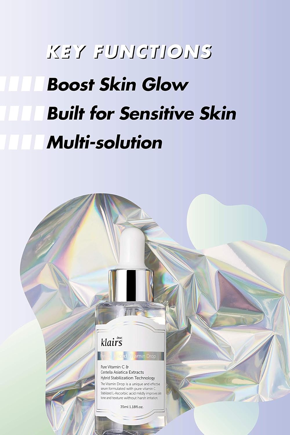 Freshly Juiced Vitamin C Serum by DearKlairs | Brightening, Dark Spot & Acne Scar Corrector | Korean Skincare for Radiant, Even-Toned Skin (35ml)